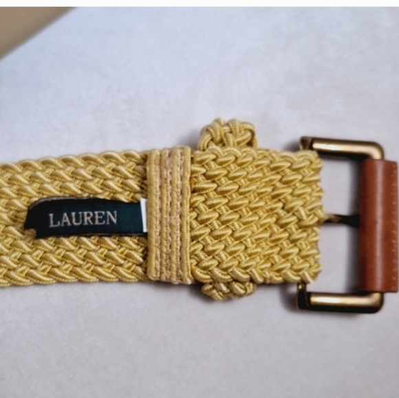 Lauren Ralph Lauren  Buckle Boho Gold Weave Belt - Picture 5 of 7